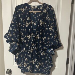 Floral Navy Women's Top